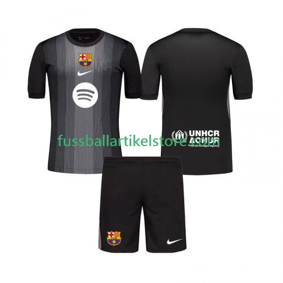 FC Barcelona Ausweichausrüstung Torwart 2025-2026 Kinder Set(Trikot und Hose) S/S