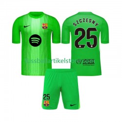 FC Barcelona Heimausrüstung Torwart Szczesny 25 2025-2026 Kinder Set(Trikot und Hose) S/S