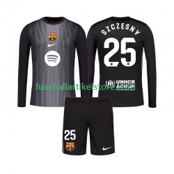 FC Barcelona Ausweichausrüstung Torwart Szczesny 25 2025-2026 Kinder Set(Trikot und Hose) L/S