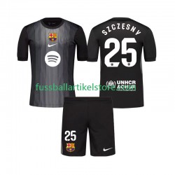 FC Barcelona Ausweichausrüstung Torwart Szczesny 25 2025-2026 Kinder Set(Trikot und Hose) S/S