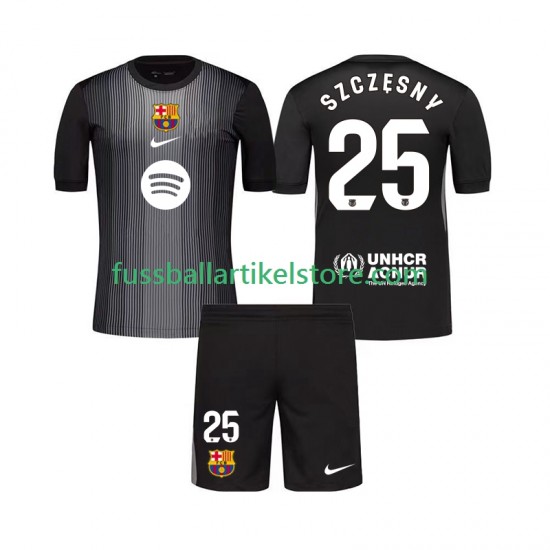 FC Barcelona Ausweichausrüstung Torwart Szczesny 25 2025-2026 Kinder Set(Trikot und Hose) S/S