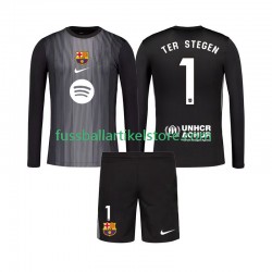 FC Barcelona Ausweichausrüstung Torwart Ter Stegen 1 2025-2026 Kinder Set(Trikot und Hose) L/S
