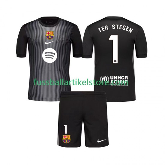 FC Barcelona Ausweichausrüstung Torwart Ter Stegen 1 2025-2026 Kinder Set(Trikot und Hose) S/S