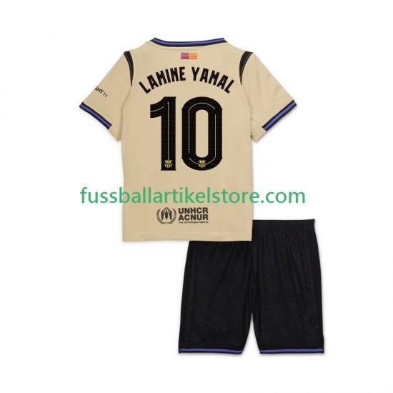 FC Barcelona Auswärtsausrüstung Lamine Yamal 10 UCL 2025-2026 Kinder Set(Trikot und Hose) S/S