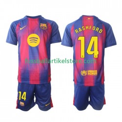 FC Barcelona Heimausrüstung Marcus Rashford 14 2025-2026 Kinder Set(Trikot und Hose) S/S