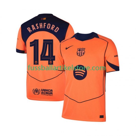 FC Barcelona Ausweichausrüstung Marcus Rashford 14 UCL 2025-2026 Herren Trikot S/S