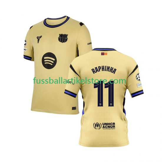 FC Barcelona Auswärtsausrüstung Raphinha 11 Champions League 2025-2026 Herren Trikot S/S