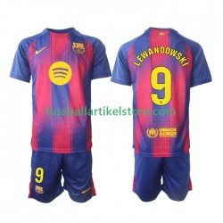 FC Barcelona Heimausrüstung Robert Lewandowski 9 2025-2026 Kinder Set(Trikot und Hose) S/S