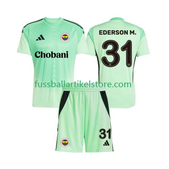 Auswärtsausrüstung Torwart Fenerbahce Ederson Moraes 31 2025-2026 Kinder Set(Trikot und Hose) S/S