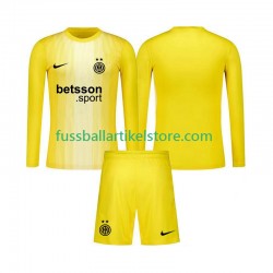 Inter Mailand Auswärtsausrüstung Torwart 2025-2026 Kinder Set(Trikot und Hose) L/S