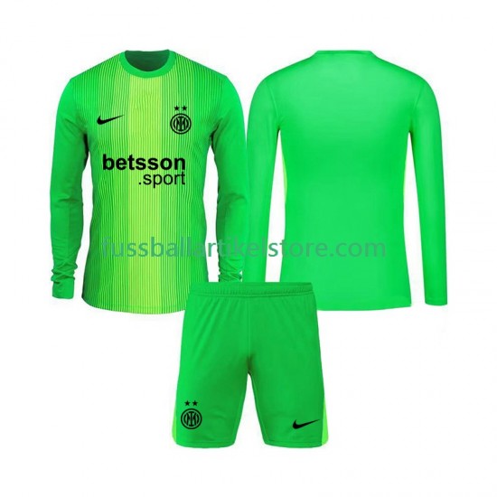 Inter Mailand Ausweichausrüstung Torwart 2025-2026 Kinder Set(Trikot und Hose) L/S