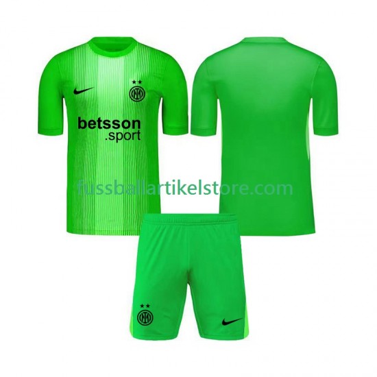 Inter Mailand Ausweichausrüstung Torwart 2025-2026 Kinder Set(Trikot und Hose) S/S