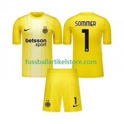 Inter Mailand Auswärtsausrüstung Torwart Yann Sommer 1 2025-2026 Kinder Set(Trikot und Hose) S/S