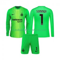 Inter Mailand Ausweichausrüstung Torwart Yann Sommer 1 2025-2026 Kinder Set(Trikot und Hose) L/S