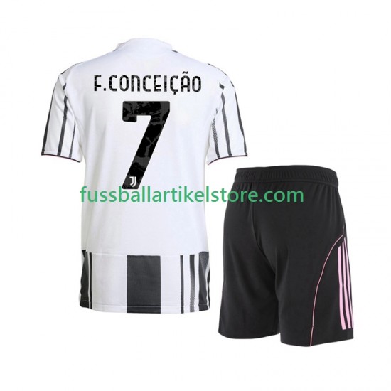 Juventus Turin Heimausrüstung Francisco Conceicao 7 2025-2026 Kinder Set(Trikot und Hose) S/S