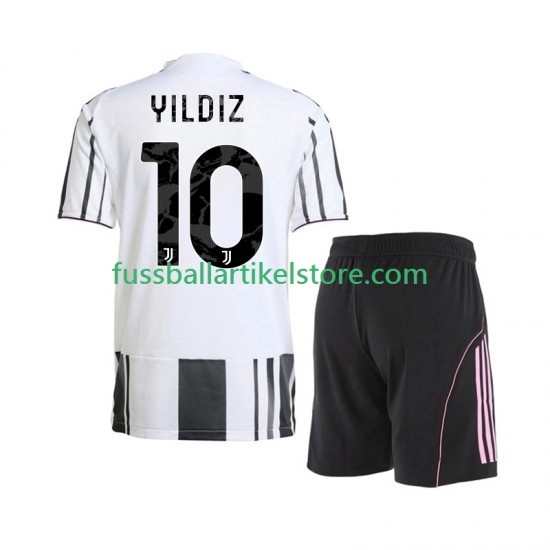 Juventus Turin Heimausrüstung Kenan Yildiz 10 2025-2026 Kinder Set(Trikot und Hose) S/S