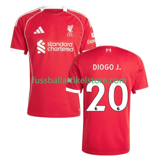 Liverpool Heimausrüstung Diogo Jota 20 2025-2026 Herren Trikot S/S