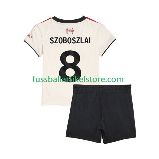 Liverpool Auswärtsausrüstung Dominik Szoboszlai 8 2025-2026 Kinder Set(Trikot und Hose) S/S