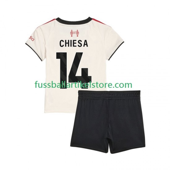 Liverpool Auswärtsausrüstung Federico Chiesa 14 2025-2026 Kinder Set(Trikot und Hose) S/S