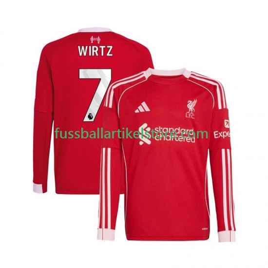 Liverpool Heimausrüstung Florian Wirtz 7 2025-2026 Herren Trikot L/S