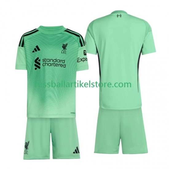 Liverpool Auswärtsausrüstung Torwart 2025-2026 Kinder Set(Trikot und Hose) S/S