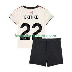 Liverpool Auswärtsausrüstung Hugo Ekitike 22 2025-2026 Kinder Set(Trikot und Hose) S/S