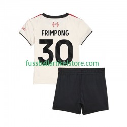 Liverpool Auswärtsausrüstung Jeremie Frimpong 30 2025-2026 Kinder Set(Trikot und Hose) S/S