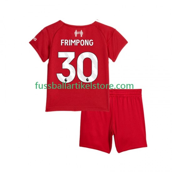 Liverpool Heimausrüstung Jeremie Frimpong 30 2025-2026 Kinder Set(Trikot und Hose) S/S