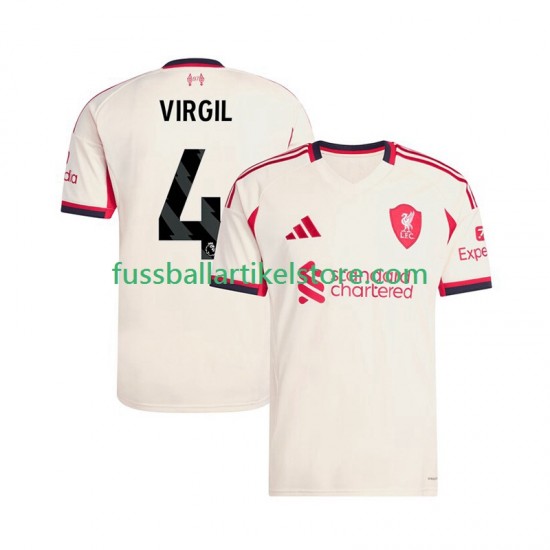 Liverpool Auswärtsausrüstung Virgil van Dijk 4 2025-2026 Herren Trikot S/S