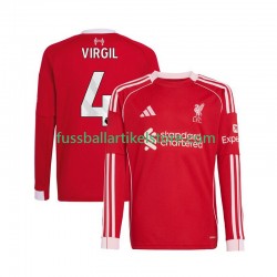 Liverpool Heimausrüstung Virgil van Dijk 4 2025-2026 Herren Trikot L/S