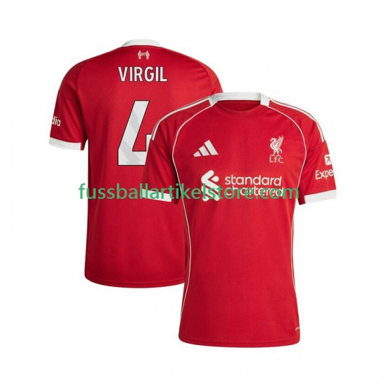 Liverpool Heimausrüstung Virgil van Dijk 4 2025-2026 Herren Trikot S/S