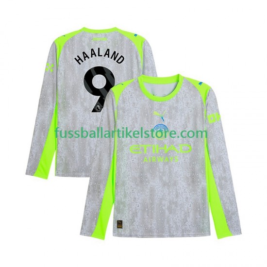 Manchester City Ausweichausrüstung Erling Haaland 9 2025-2026 Herren Trikot L/S