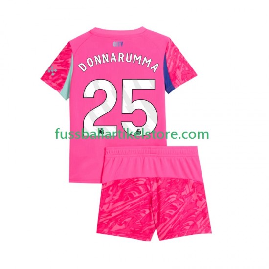 Manchester City Auswärtsausrüstung Torwart Gianluigi Donnarumma 25 2025-2026 Kinder Set(Trikot und Hose) S/S