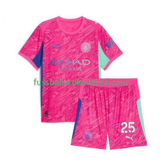 Manchester City Auswärtsausrüstung Torwart Gianluigi Donnarumma 25 2025-2026 Kinder Set(Trikot und Hose) S/S