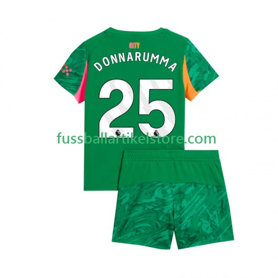 Manchester City Heimausrüstung Torwart Gianluigi Donnarumma 25 2025-2026 Kinder Set(Trikot und Hose) S/S