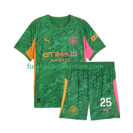 Manchester City Heimausrüstung Torwart Gianluigi Donnarumma 25 2025-2026 Kinder Set(Trikot und Hose) S/S
