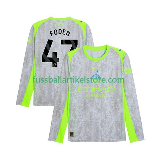 Manchester City Ausweichausrüstung Phil Foden 47 2025-2026 Herren Trikot L/S