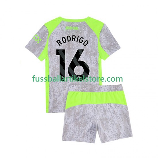 Manchester City Ausweichausrüstung Rodrigo Hernandez 16 2025-2026 Kinder Set(Trikot und Hose) S/S