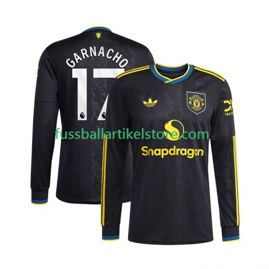Manchester United Ausweichausrüstung Alejandro Garnacho 17 2025-2026 Herren Trikot L/S