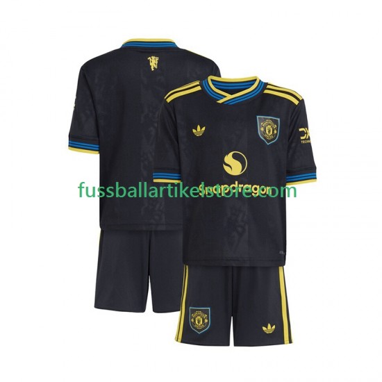 Manchester United Ausweichausrüstung 2025-2026 Kinder Set(Trikot und Hose) S/S