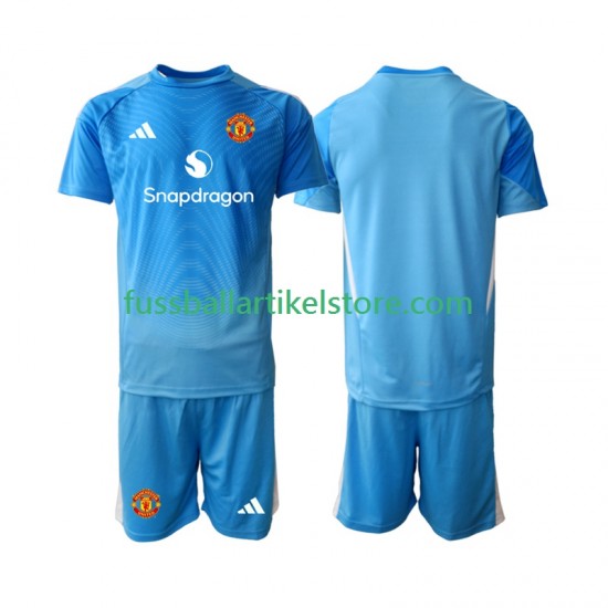 Manchester United Heimausrüstung Torwart 2025-2026 Kinder Set(Trikot und Hose) S/S
