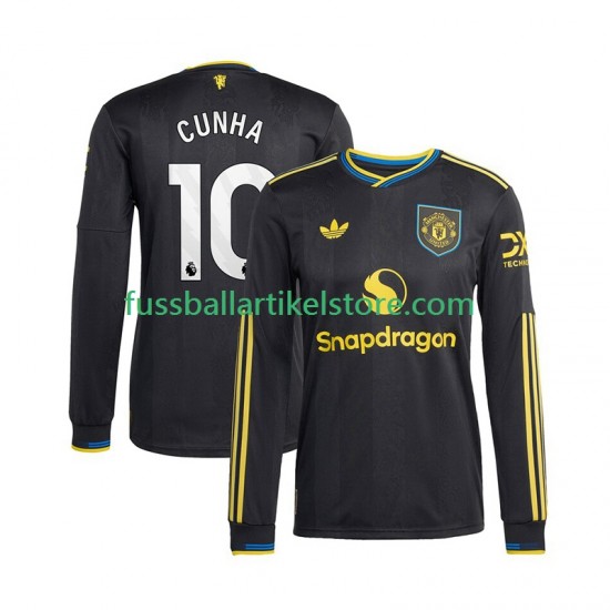 Manchester United Ausweichausrüstung Matheus Cunha 10 2025-2026 Herren Trikot L/S