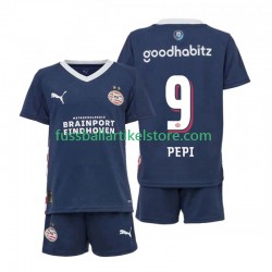 PSV Eindhoven Auswärtsausrüstung Ricardo Pepi 9 2025-2026 Kinder Set(Trikot und Hose) S/S