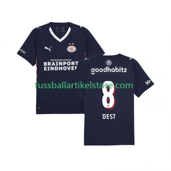 PSV Eindhoven Auswärtsausrüstung Sergino Dest 8 2025-2026 Herren Trikot S/S