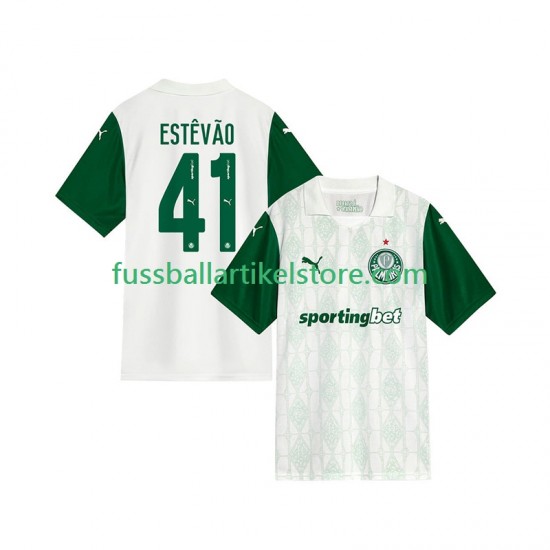 Palmeiras Auswärtsausrüstung Estevao 41 2025-2026 Herren Trikot S/S