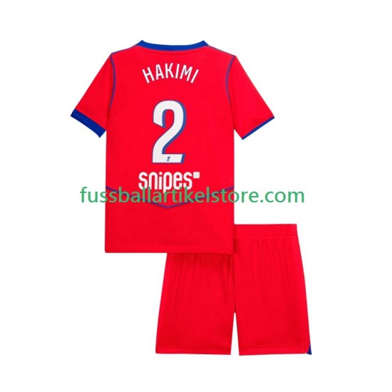 Paris Saint-Germain Ausweichausrüstung Achraf Hakimi 2 2025-2026 Kinder Set(Trikot und Hose) S/S