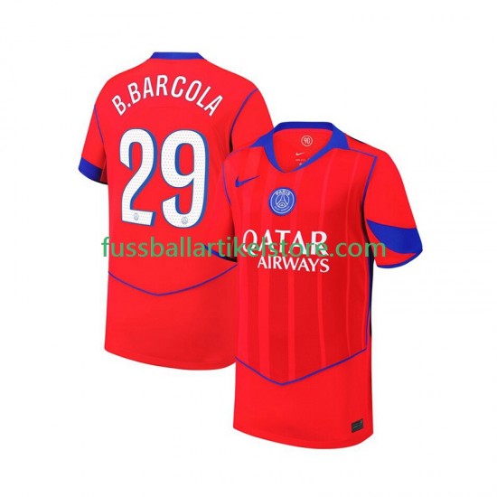Paris Saint-Germain Ausweichausrüstung Bradley Barcola 29 2025-2026 Herren Trikot S/S