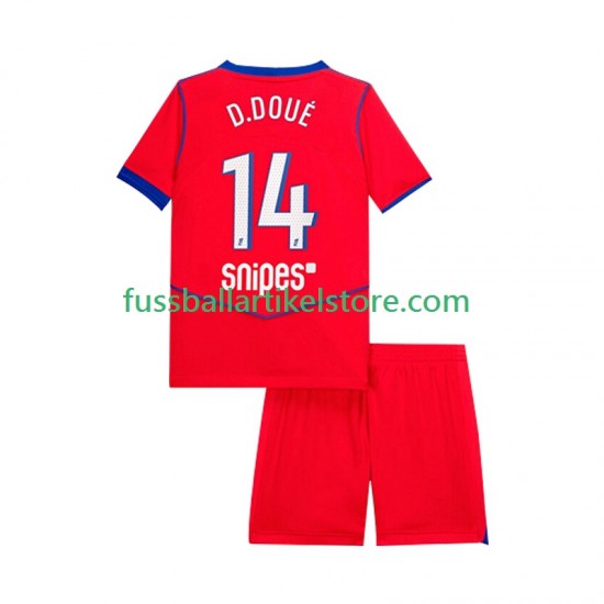 Paris Saint-Germain Ausweichausrüstung Desire Doue 14 2025-2026 Kinder Set(Trikot und Hose) S/S