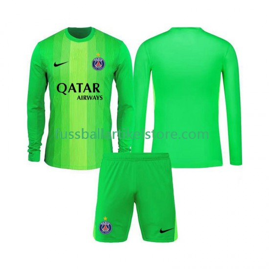 Paris Saint-Germain Auswärtsausrüstung Torwart 2025-2026 Kinder Set(Trikot und Hose) L/S