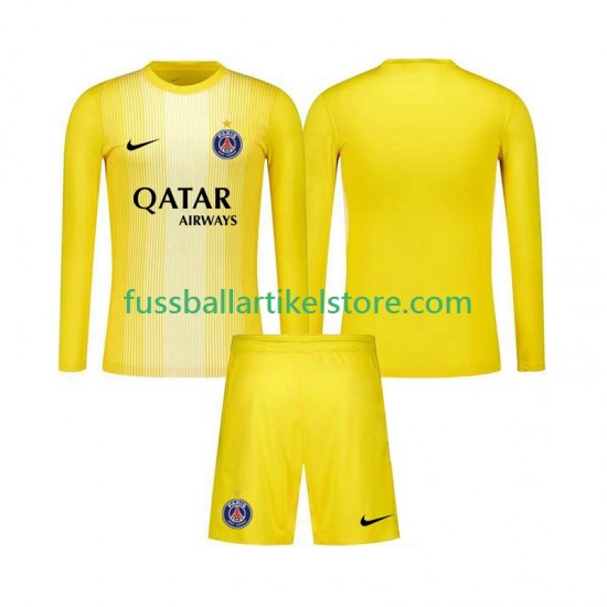 Paris Saint-Germain Ausweichausrüstung Torwart 2025-2026 Kinder Set(Trikot und Hose) L/S